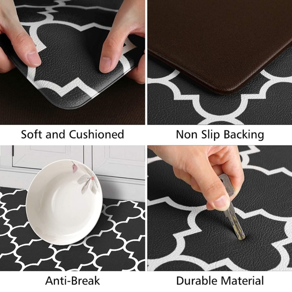 KMAT Kitchen Mat [2 PCS] Cushioned Anti-Fatigue Mat, Waterproof Kitchen Mat - Picture 3 of 6